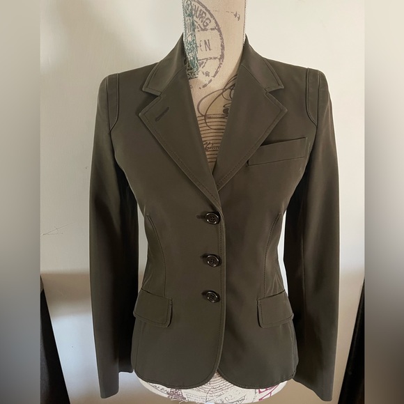 Prada Olive green blazer with button closure - Picture 4 of 4